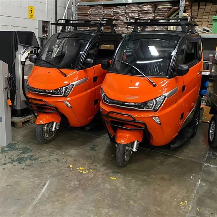 مینی سه چرخه برقی با 2 صندلی برای مسافرت و خرید، موتور Trike